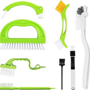 8 Pack Grout Cleaner Brush, Hand-held Groove Gap Cleaning Tools Tile Joint Scrub Brush to Deep Clean, Household Cleaning Brushes for Window Door Track, Stove Tops, Shower, Kitchen, Seams, Floor Lines